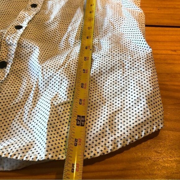 Gentlemen's Outfitters Mens Size M Button Down Shirt Black White Cotton - Picture 7 of 7